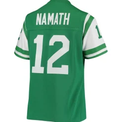 Jerseys|Women^New York Jets Women's Mitchell & Ness Joe Namath Green 1969 Legacy Replica Jersey