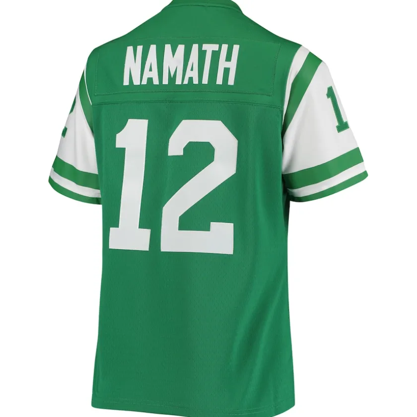 Jerseys|Women^New York Jets Women's Mitchell & Ness Joe Namath Green 1969 Legacy Replica Jersey