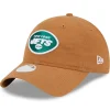 Hats|Women^New York Jets Women's New Era Brown Main Core Classic 2.0 9TWENTY Adjustable Hat
