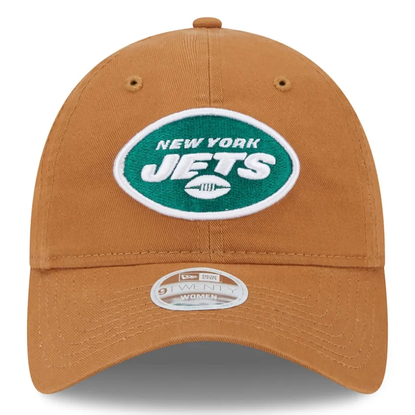 Hats|Women^New York Jets Women's New Era Brown Main Core Classic 2.0 9TWENTY Adjustable Hat