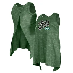 Tank Tops^New York Jets Women's New Era Green Space Dye Active Tank Top