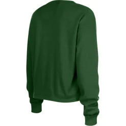 Long Sleeved^New York Jets Women's New Era Green Thermal Crop Long Sleeve T-Shirt