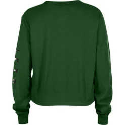 Long Sleeved^New York Jets Women's New Era Green Thermal Crop Long Sleeve T-Shirt