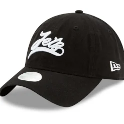 Hats|Women^New York Jets Women's New Era Black Tail Sweep 9TWENTY Adjustable Hat