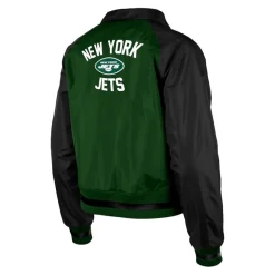 Jackets^New York Jets Women's New Era Green Coaches Raglan Full-Snap Jacket