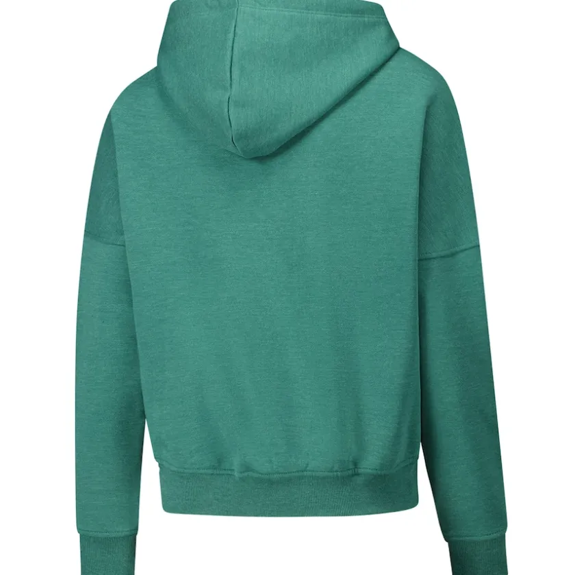 Sweatshirts & Fleece|Women^New York Jets Women's New Era Heather Green Boxy Pullover Hoodie
