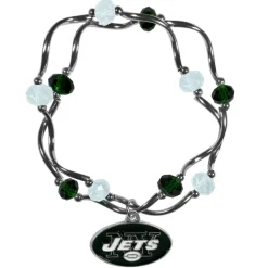 Accessories|Jewelry^New York Jets Women's Bead Stretch Bracelet
