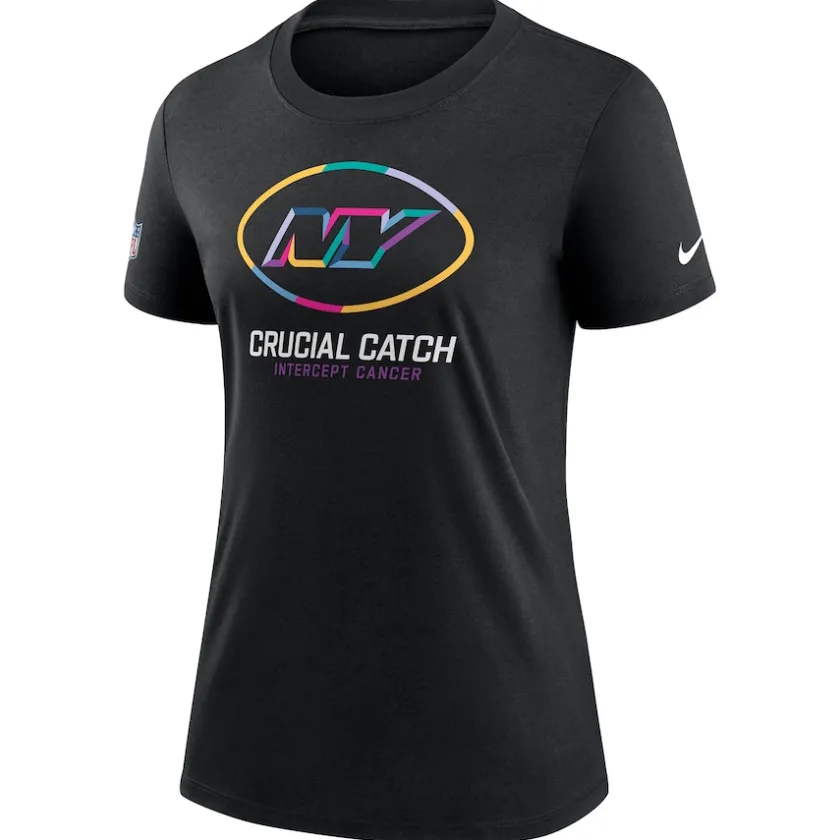 T-Shirts|Women^New York Jets Women's Nike Black 2024 NFL Crucial Catch Tri-Blend T-Shirt