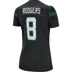 Jerseys|Women^New York Jets Women's Nike Aaron Rodgers Black Player Jersey