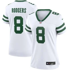Jerseys|Women^New York Jets Women's Nike Aaron Rodgers Legacy White Game Jersey