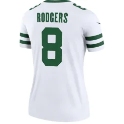 Jerseys|Women^New York Jets Women's Nike Aaron Rodgers Legacy White Legend Player Performance Top