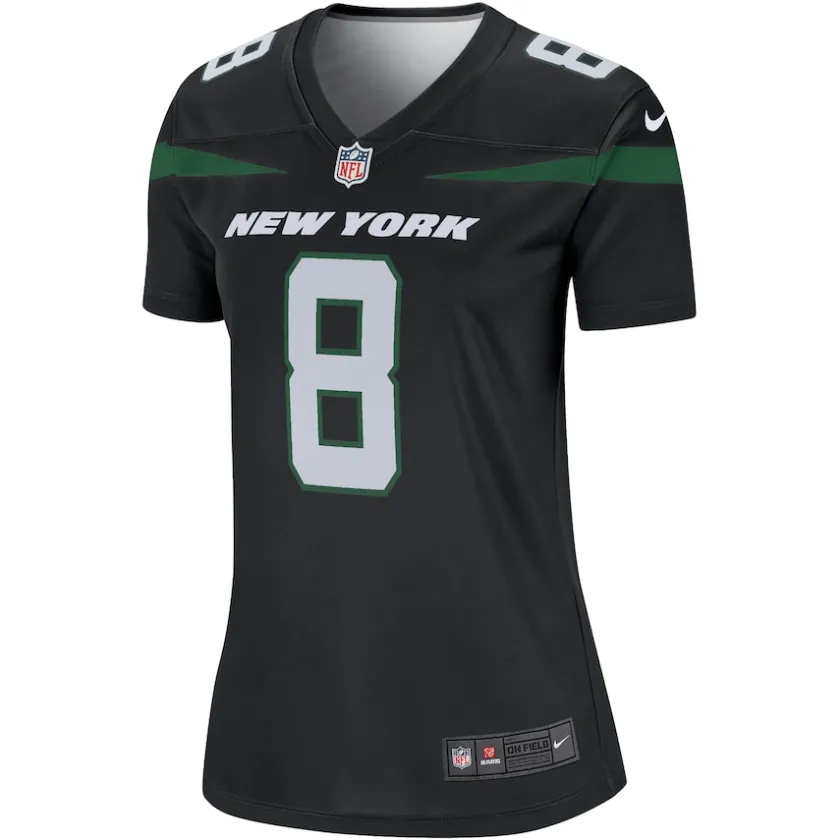 Jerseys|Women^New York Jets Women's Nike Aaron Rodgers Stealth Black Alternate Legend Player Performance Top