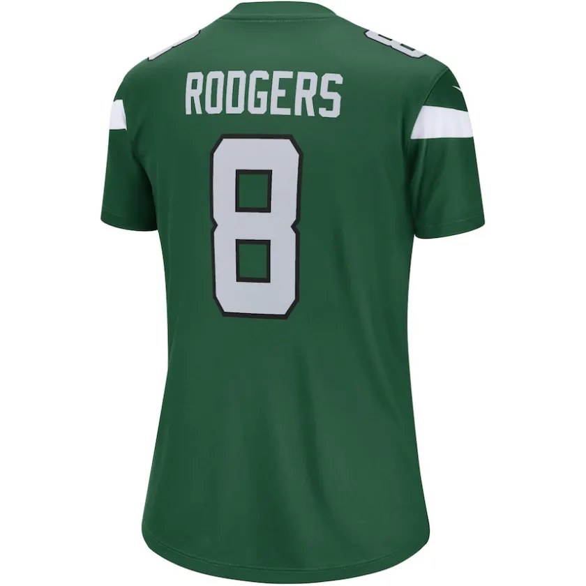 T-Shirts|Women^New York Jets Women's Nike Aaron Rodgers Gotham Green Team Legend Player Performance Top