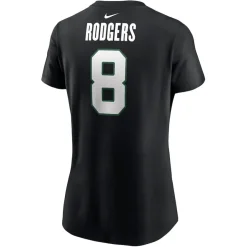 T-Shirts|Women^New York Jets Women's Nike Aaron Rodgers Black Name & Number T-Shirt