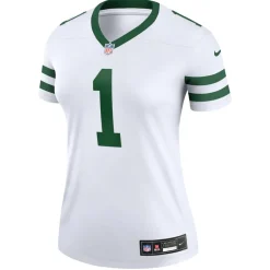 Jerseys|Women^New York Jets Women's Nike Ahmad Sauce Gardner Legacy White Legend Player Performance Top