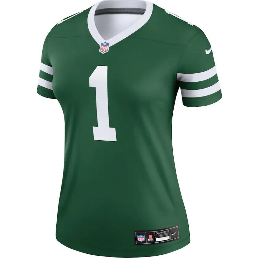 Jerseys|Women^New York Jets Women's Nike Ahmad Sauce Gardner Legacy Green Legend Player Performance Top