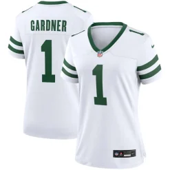 Jerseys|Women^New York Jets Women's Nike Ahmad Sauce Gardner Legacy White Game Player Jersey
