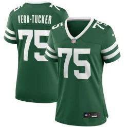 Jerseys|Women^New York Jets Women's Nike Alijah Vera-Tucker Legacy Green Team Game Jersey