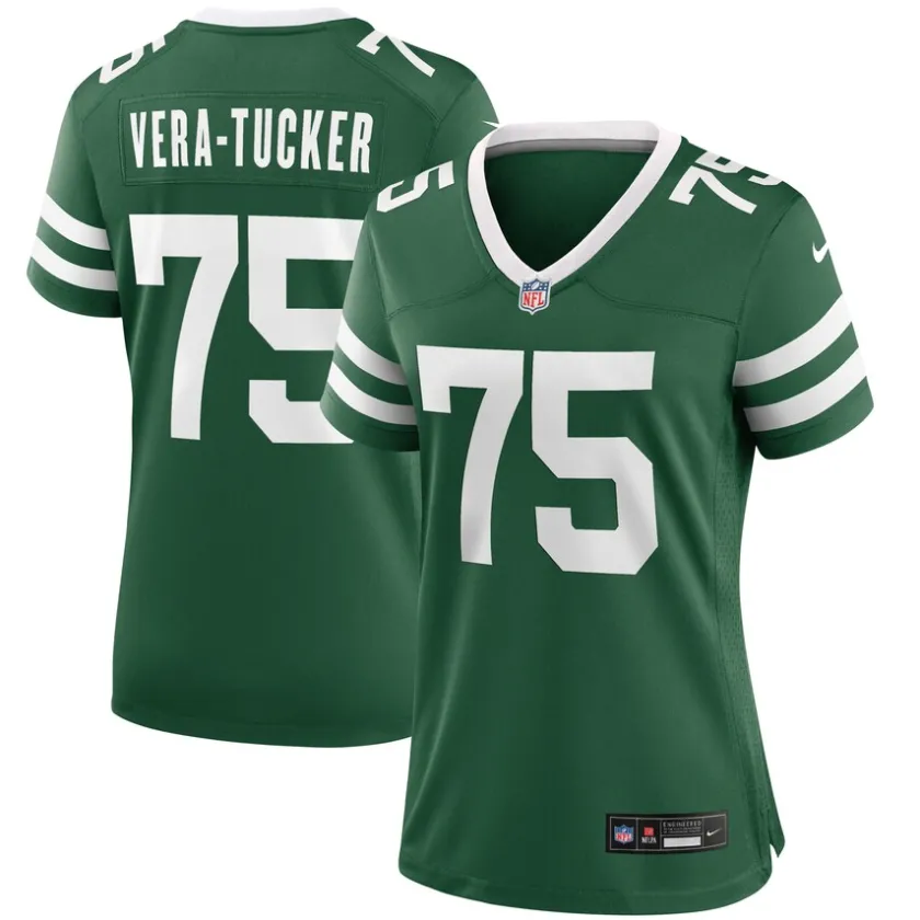 Jerseys|Women^New York Jets Women's Nike Alijah Vera-Tucker Legacy Green Team Game Jersey