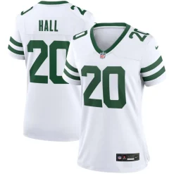 Jerseys|Women^New York Jets Women's Nike Breece Hall Legacy White Game Jersey
