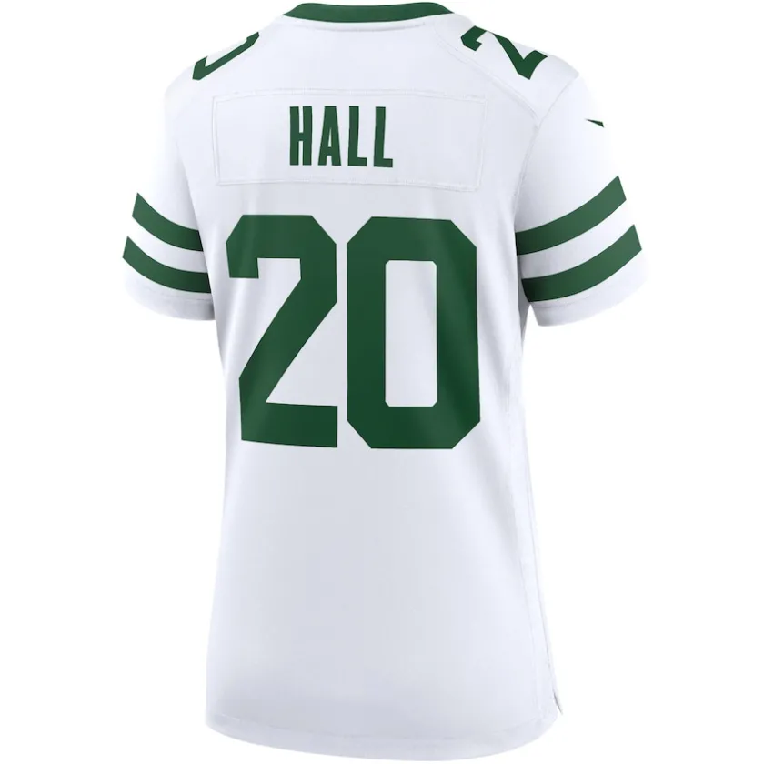 Jerseys|Women^New York Jets Women's Nike Breece Hall Legacy White Game Jersey