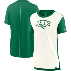 T-Shirts|Women^New York Jets Women's Nike Cream/Kelly Green Wordmark Tri-Blend T-Shirt
