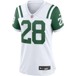 Jerseys|Women^New York Jets Women's Nike Curtis Martin White Classic Alternate Retired Player Game Jersey