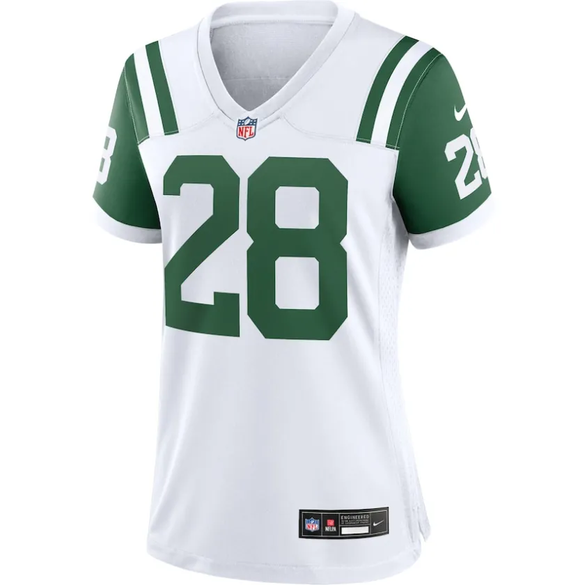 Jerseys|Women^New York Jets Women's Nike Curtis Martin White Classic Alternate Retired Player Game Jersey