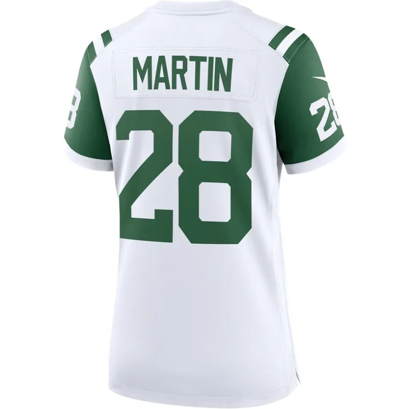 Jerseys|Women^New York Jets Women's Nike Curtis Martin White Classic Alternate Retired Player Game Jersey