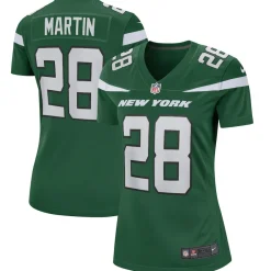 Replica|Throwback^New York Jets Women's Nike Curtis Martin Gotham Green Game Retired Player Jersey