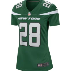 Replica|Throwback^New York Jets Women's Nike Curtis Martin Gotham Green Game Retired Player Jersey