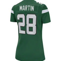 Replica|Throwback^New York Jets Women's Nike Curtis Martin Gotham Green Game Retired Player Jersey