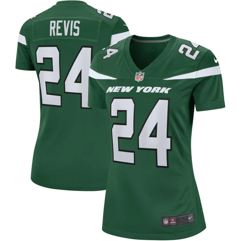 Jerseys|Women^New York Jets Women's Nike Darrelle Revis Gotham Green Retired Player Game Jersey