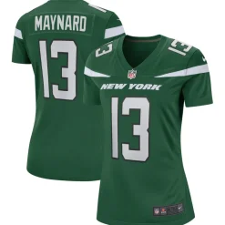 Replica|Throwback^New York Jets Women's Nike Don Maynard Gotham Green Game Retired Player Jersey