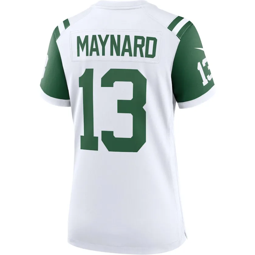 Jerseys|Women^New York Jets Women's Nike Don Maynard White Classic Alternate Retired Player Game Jersey