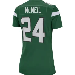 Replica|Throwback^New York Jets Women's Nike Freeman McNeil Gotham Green Game Retired Player Jersey