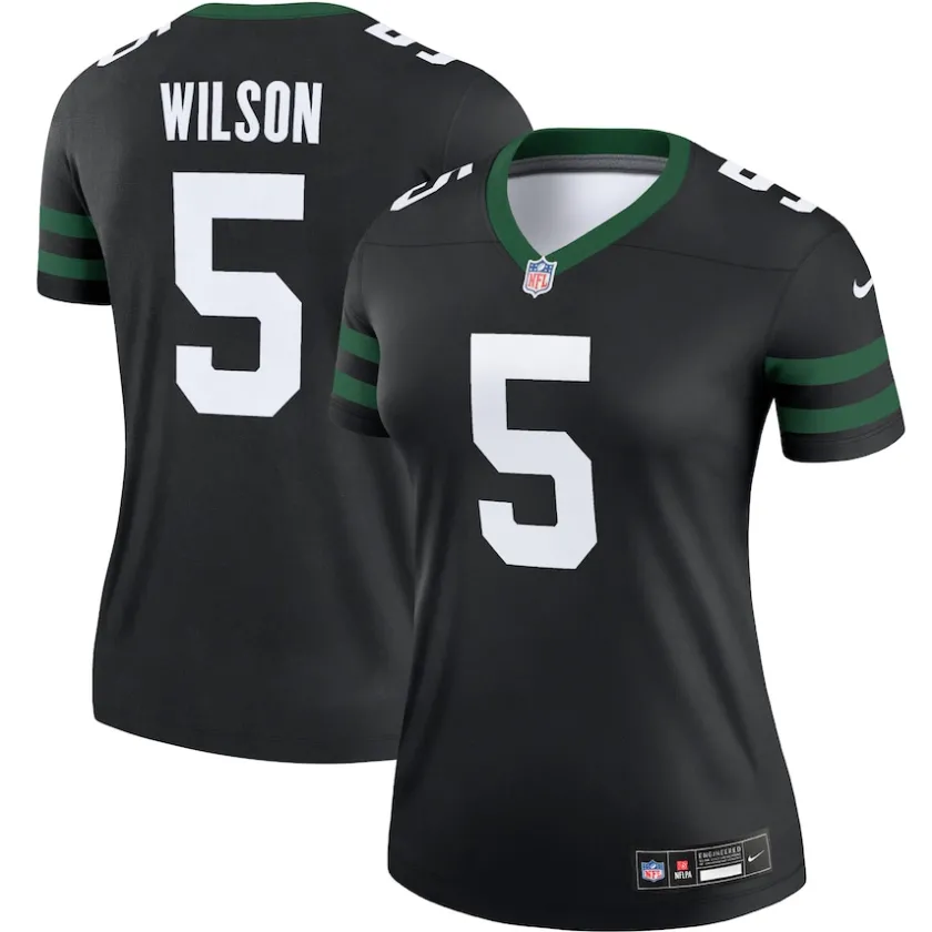 Jerseys|Women^New York Jets Women's Nike Garrett Wilson Legacy Black Alternate Legend Player Performance Top