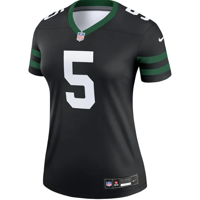 Jerseys|Women^New York Jets Women's Nike Garrett Wilson Legacy Black Alternate Legend Player Performance Top