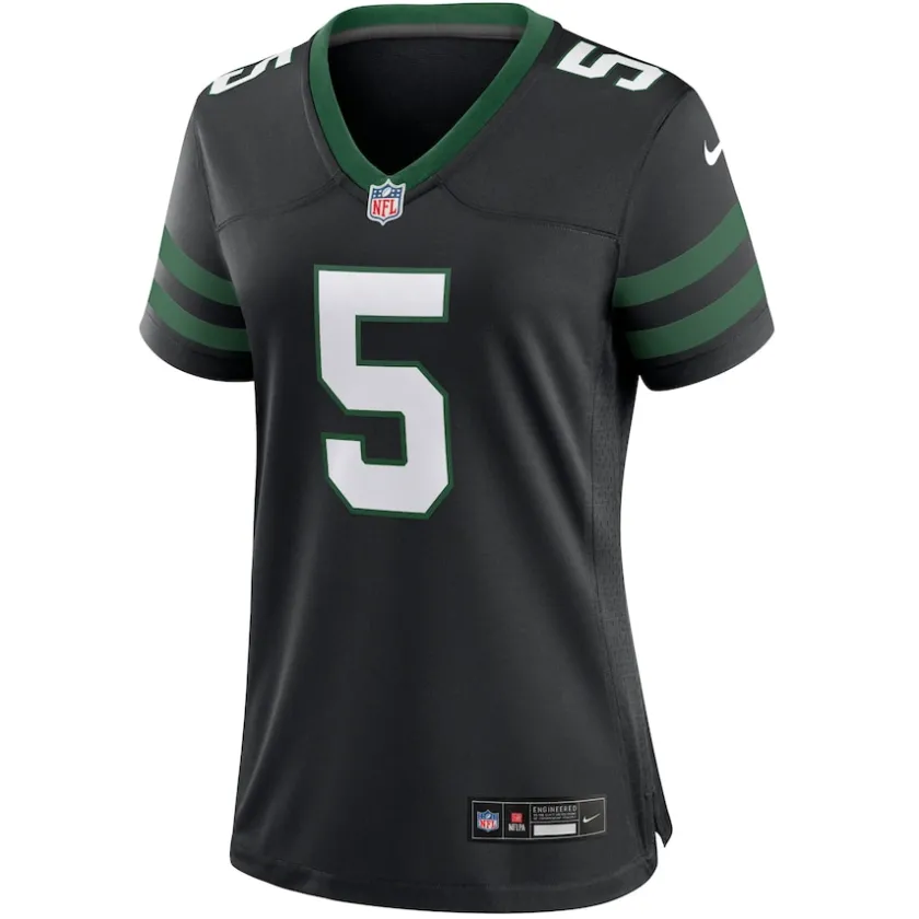Jerseys|Women^New York Jets Women's Nike Garrett Wilson Legacy Black Alternate Game Jersey