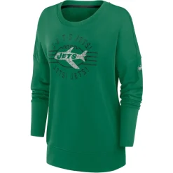 Sweatshirts & Fleece|Women^New York Jets Women's Nike Green Rewind Playback Icon Performance Pullover Sweatshirt