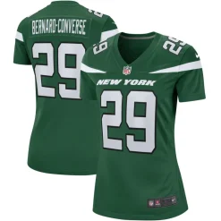 Jerseys|Women^New York Jets Women's Nike Jarrick Bernard Converse Gotham Green Game Jersey