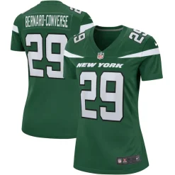 Jerseys|Women^New York Jets Women's Nike Jarrick Bernard Converse Gotham Green Game Jersey