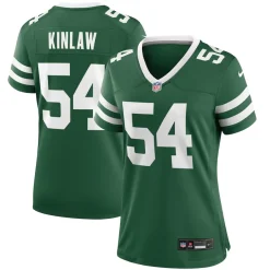 Jerseys|Women^New York Jets Women's Nike Javon Kinlaw Legacy Green Team Game Jersey