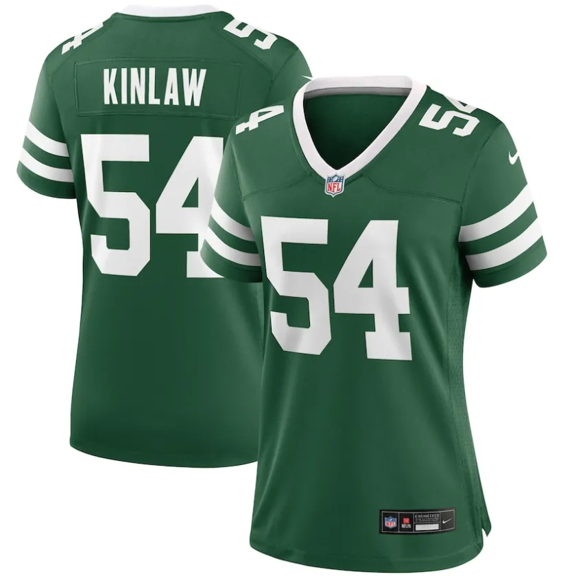 Jerseys|Women^New York Jets Women's Nike Javon Kinlaw Legacy Green Team Game Jersey