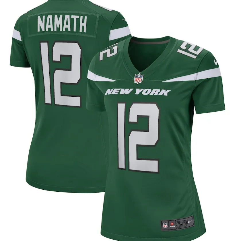 Jerseys|Women^New York Jets Women's Nike Joe Namath Gotham Green Game Retired Player Jersey
