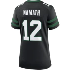 Jerseys|Women^New York Jets Women's Nike Joe Namath Legacy Black Retired Player Alternate Game Jersey