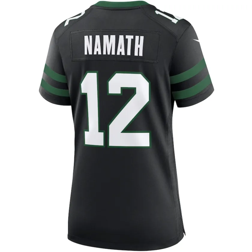 Jerseys|Women^New York Jets Women's Nike Joe Namath Legacy Black Retired Player Alternate Game Jersey