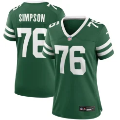 Jerseys|Women^New York Jets Women's Nike John Simpson Legacy Green Game Jersey