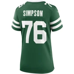 Jerseys|Women^New York Jets Women's Nike John Simpson Legacy Green Game Jersey