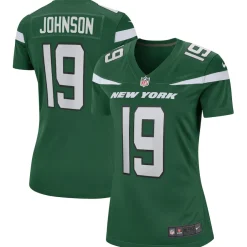 Replica|Throwback^New York Jets Women's Nike Keyshawn Johnson Gotham Green Game Retired Player Jersey